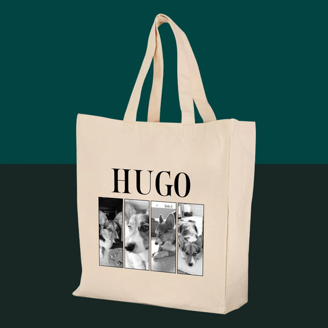 Fotocollage: Classic Bootleg mit Pupil – Canvas-Tasche mit Aufdruck | DE