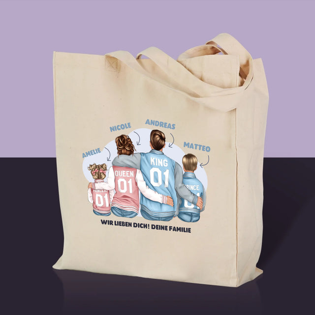 Charakter-Ersteller: Familie in Sweatshirts – Canvas-Tasche | DE