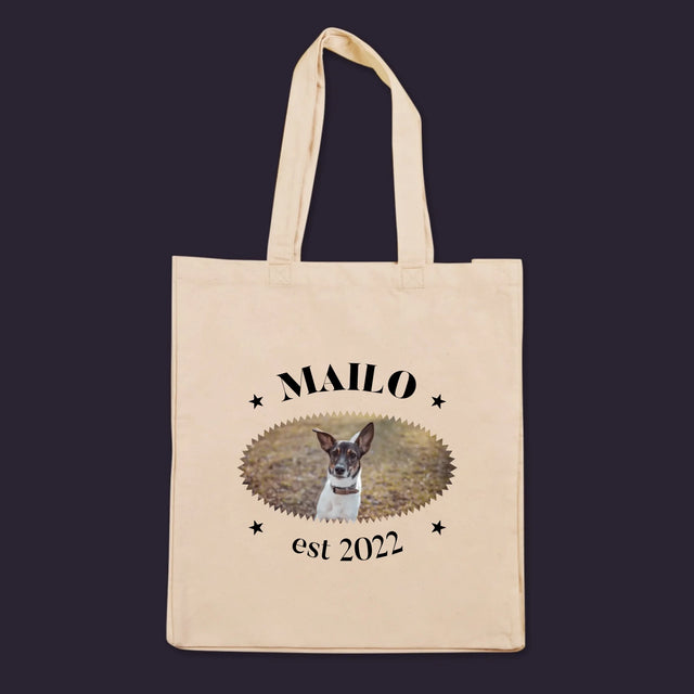 Foto und Unterschrift: Pies Established – Canvas-Tasche mit Aufdruck | DE