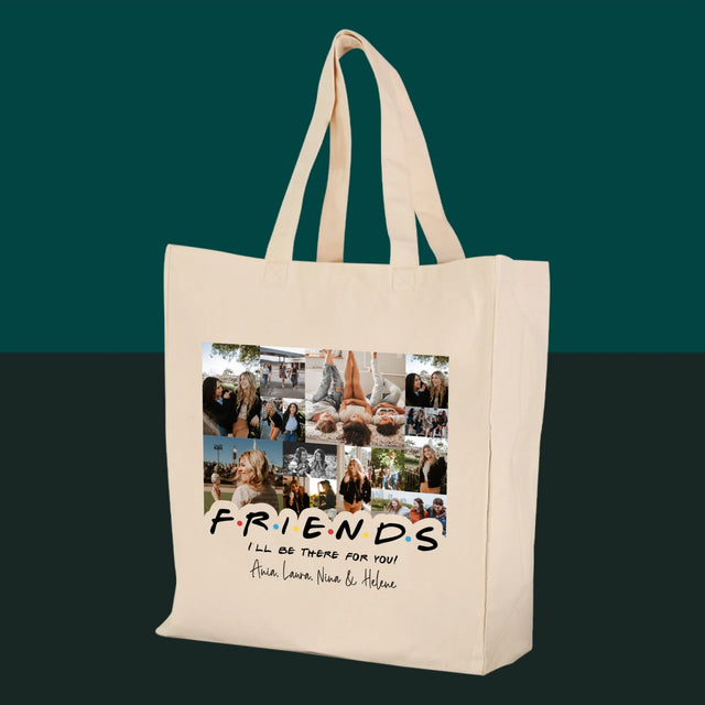 Fotocollage: Friends - Canvastasche mit Druck | DE