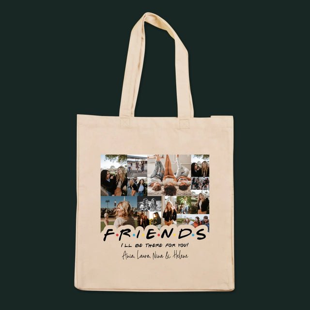 Fotocollage: Friends - Canvastasche mit Druck | DE