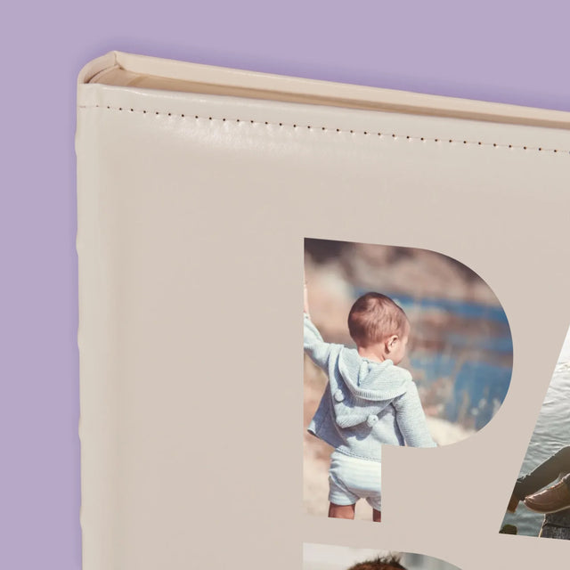 Buchstaben-Collage: Papa - Fotoalbum