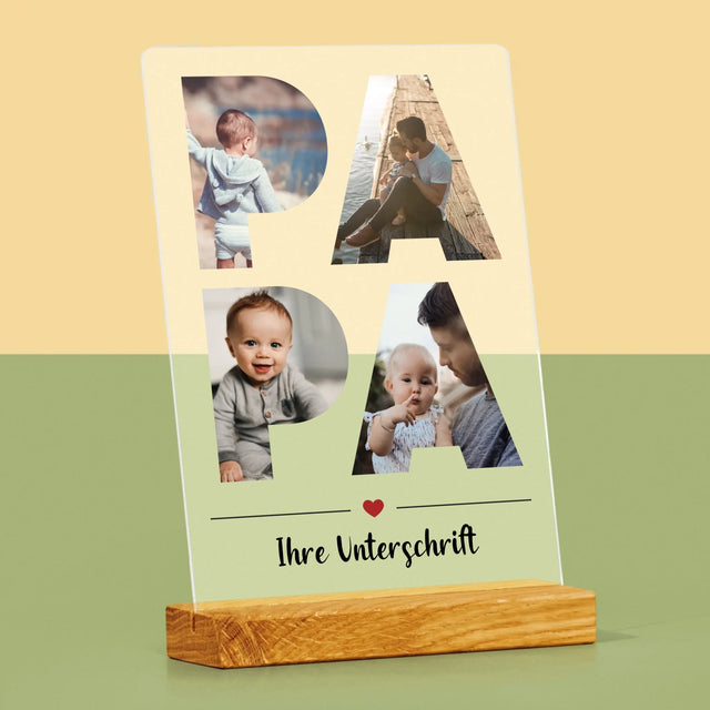 Buchstaben-Collage: Papa - Druck Auf Acrylglas
