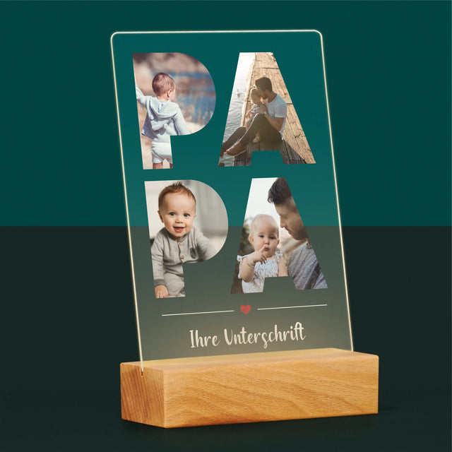 Buchstaben-Collage: Papa - Druck Auf Acrylglas