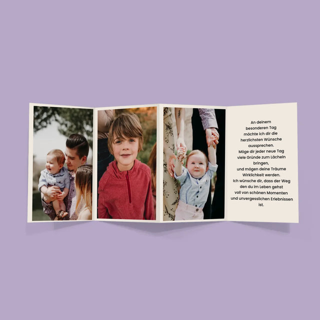 Buchstaben-Collage: Papa - Fotos, Harmonikaartig Gefaltet