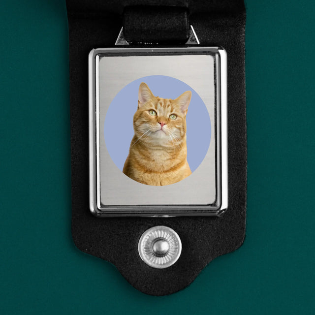 Foto: Deine Katze - Lederschlüsselanhänger Mit Foto