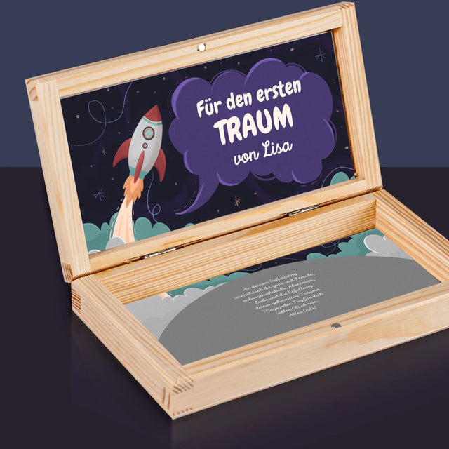 Foto Und Unterschrift: Für Den Ersten Traum - Holzkassette