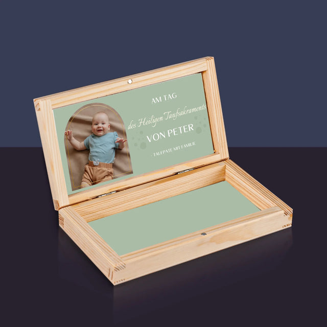 Foto Und Unterschrift: Sakrament Der Taufe - Holzkassette