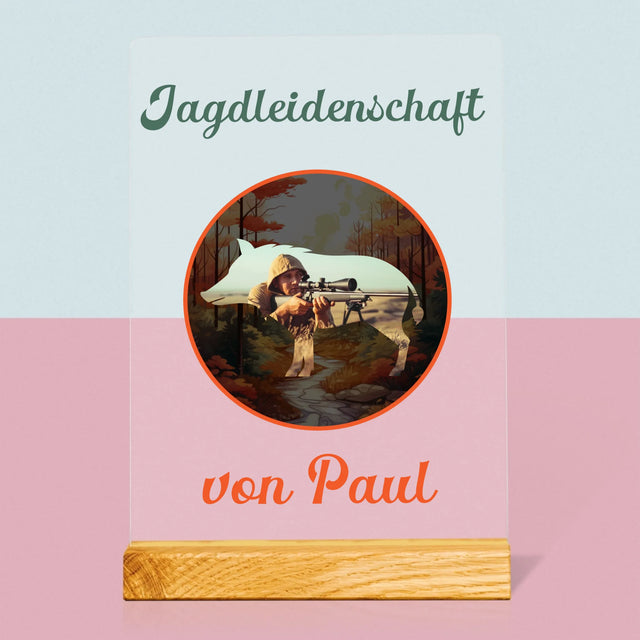 Foto Und Unterschrift: Jagdleidenschaft  - Druck Auf Acrylglas
