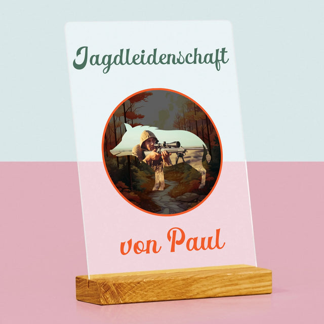 Foto Und Unterschrift: Jagdleidenschaft  - Druck Auf Acrylglas