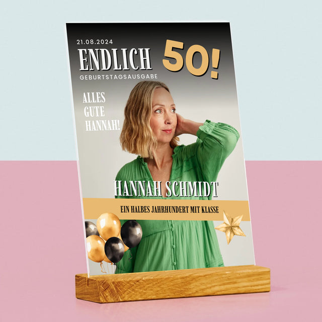 Magazin-Cover: Endlich 50 - Druck Auf Acrylglas