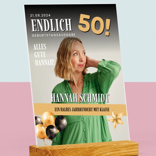 Magazin-Cover: Endlich 50 - Druck Auf Acrylglas