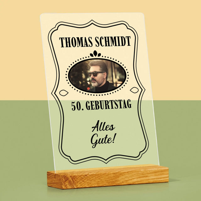 Foto Und Unterschrift: Alles Gute Zum 50. Geburtstag! - Druck Auf Acrylglas