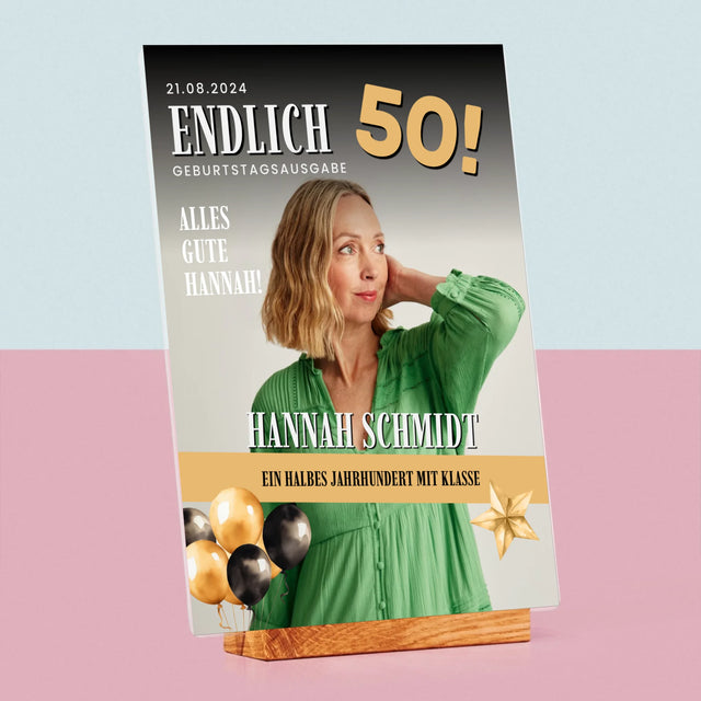 Magazin-Cover: Endlich 50 - Druck Auf Acrylglas