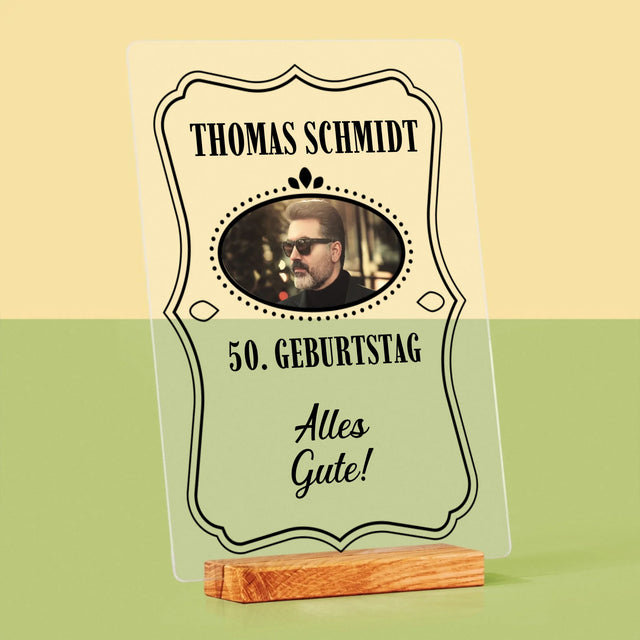 Foto Und Unterschrift: Alles Gute Zum 50. Geburtstag! - Druck Auf Acrylglas