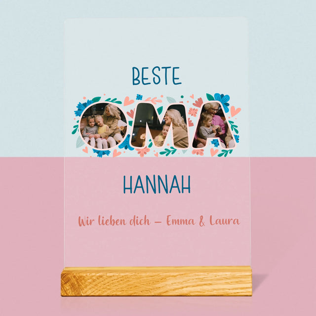 Buchstaben-Collage: Beste Oma - Druck Auf Acrylglas