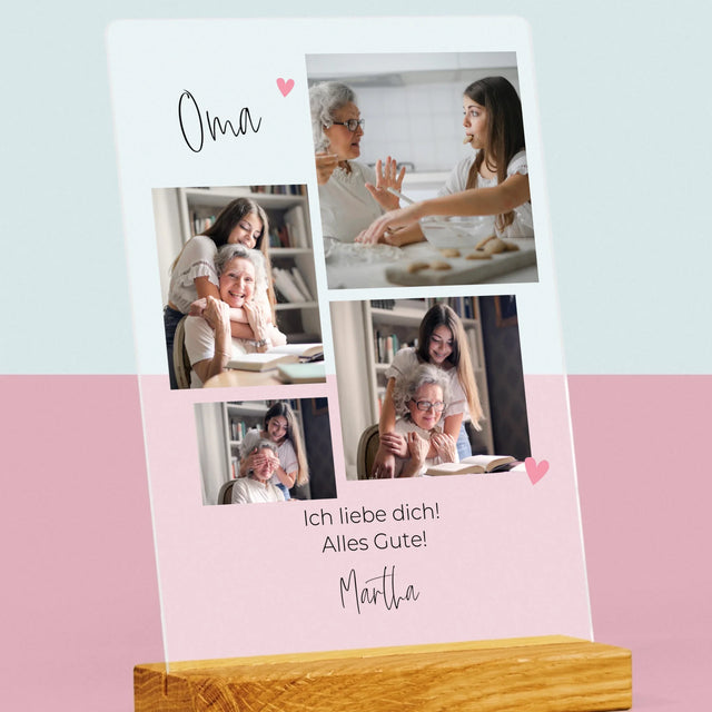 Fotocollage: Oma, Ich Liebe Dich - Druck Auf Acrylglas