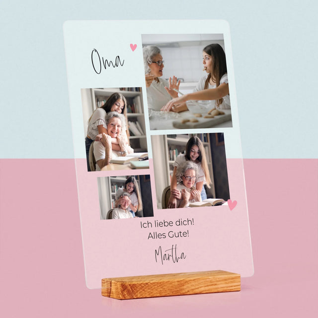 Fotocollage: Oma, Ich Liebe Dich - Druck Auf Acrylglas