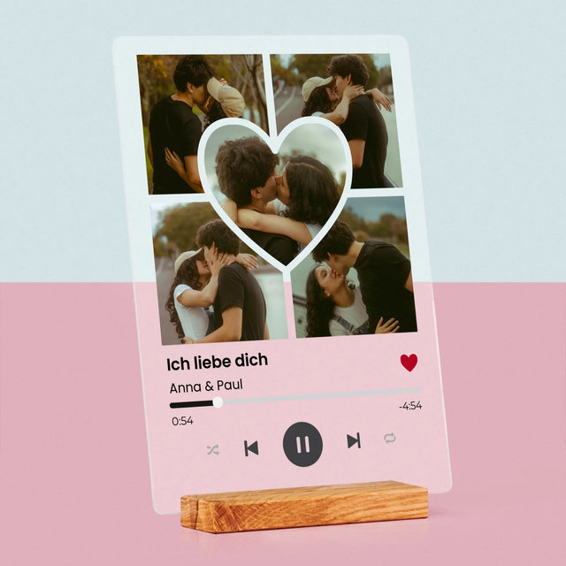 Fotocollage: Spotify Fotos Herz - Druck Auf Acrylglas