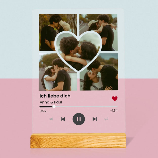 Fotocollage: Spotify Fotos Herz - Druck Auf Acrylglas
