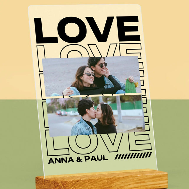 Fotocollage: Aufschrift „Love“ - Druck Auf Acrylglas