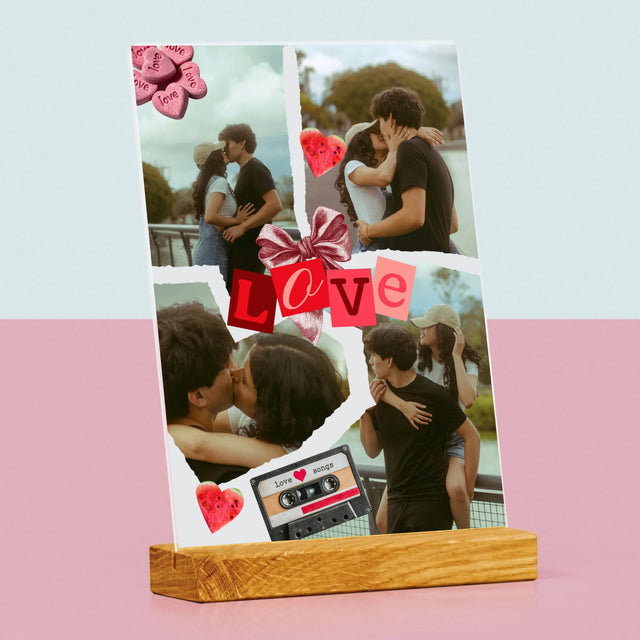Fotocollage: Love Retro - Druck Auf Acrylglas