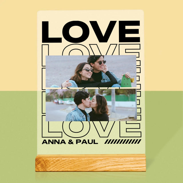 Fotocollage: Aufschrift „Love“ - Druck Auf Acrylglas
