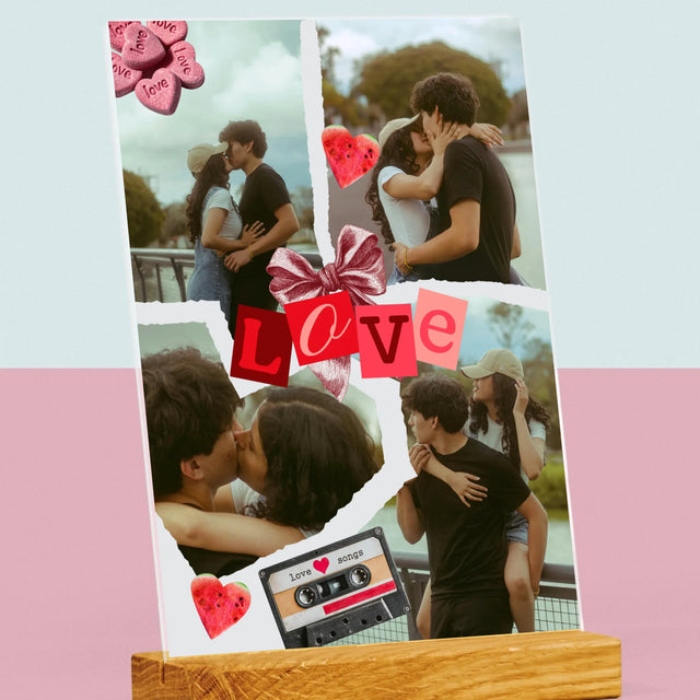 Fotocollage: Love Retro - Druck Auf Acrylglas