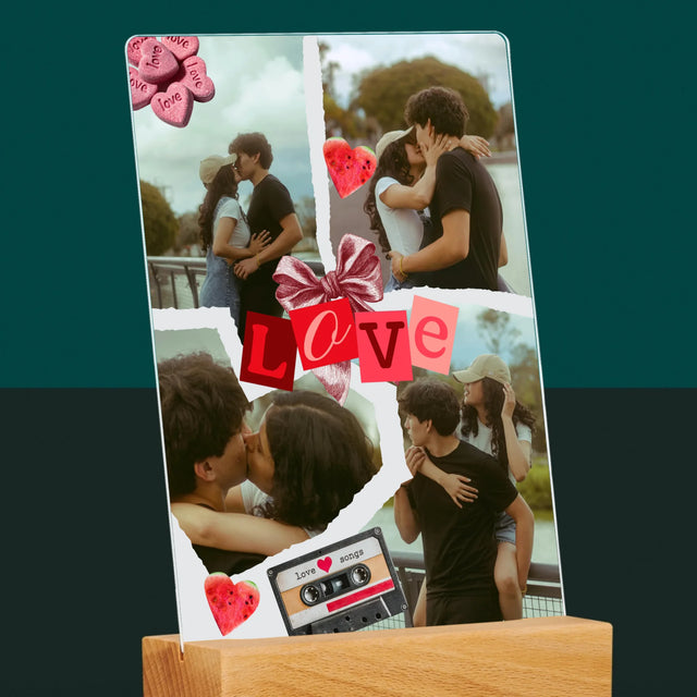 Fotocollage: Love Retro - Druck Auf Acrylglas