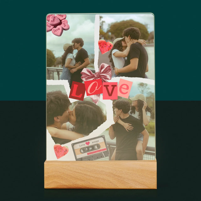 Fotocollage: Love Retro - Druck Auf Acrylglas
