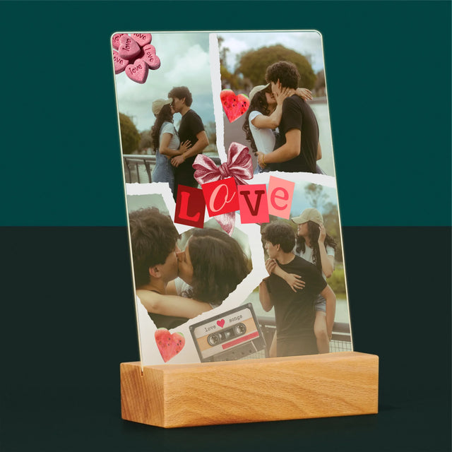 Fotocollage: Love Retro - Druck Auf Acrylglas