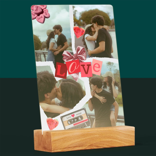 Fotocollage: Love Retro - Druck Auf Acrylglas
