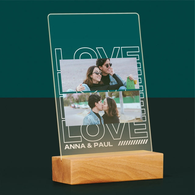 Fotocollage: Aufschrift „Love“ - Druck Auf Acrylglas