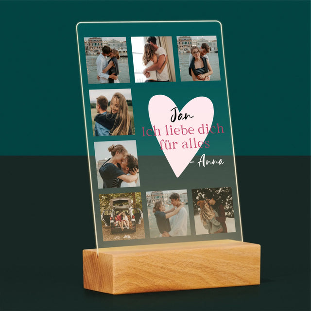 Fotocollage: Ich Liebe Dich Für Alles - Druck Auf Acrylglas