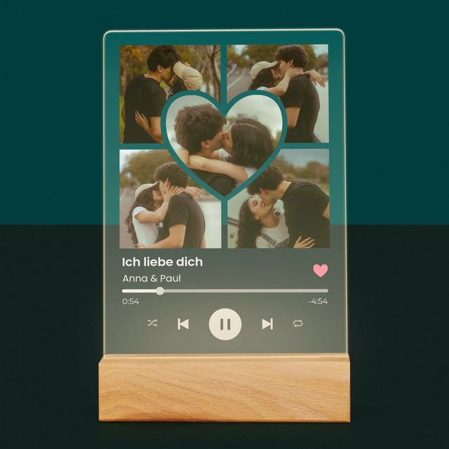 Fotocollage: Spotify Fotos Herz - Druck Auf Acrylglas