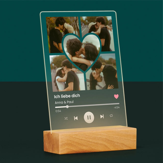 Fotocollage: Spotify Fotos Herz - Druck Auf Acrylglas