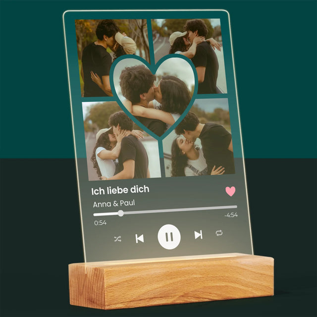 Fotocollage: Spotify Fotos Herz - Druck Auf Acrylglas