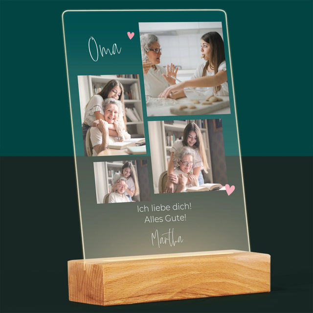Fotocollage: Oma, Ich Liebe Dich - Druck Auf Acrylglas