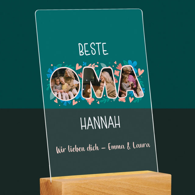 Buchstaben-Collage: Beste Oma - Druck Auf Acrylglas