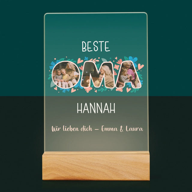 Buchstaben-Collage: Beste Oma - Druck Auf Acrylglas