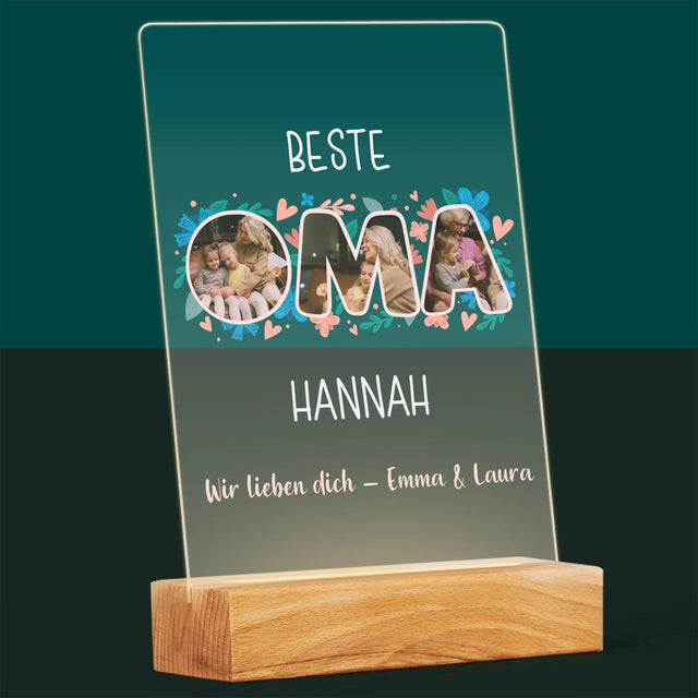 Buchstaben-Collage: Beste Oma - Druck Auf Acrylglas