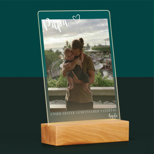 Foto Und Unterschrift: Der Erste Vatertag - Druck Auf Acrylglas