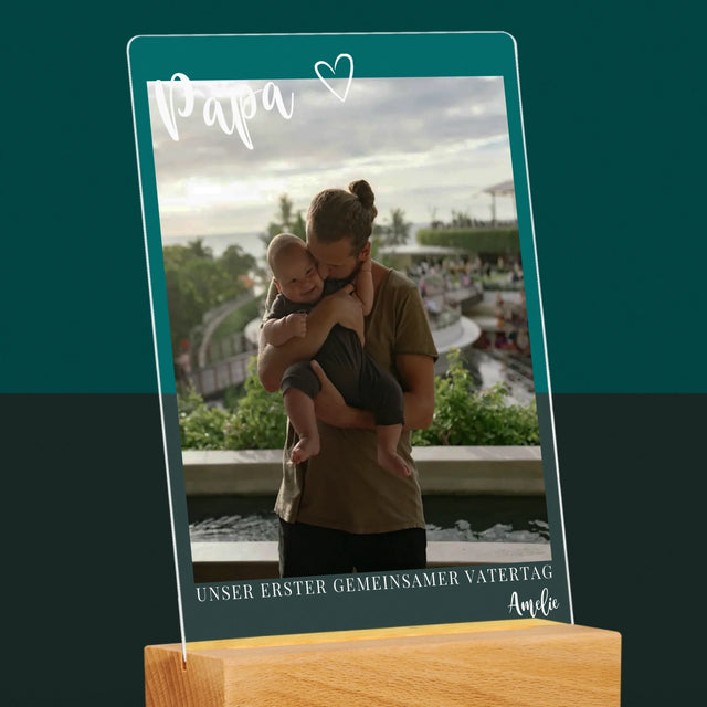 Foto Und Unterschrift: Der Erste Vatertag - Druck Auf Acrylglas