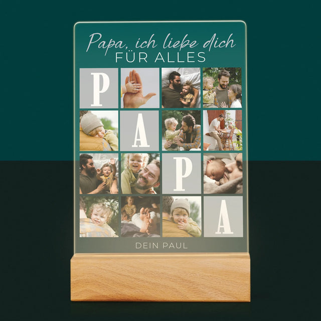 Fotocollage: Papa Ich Liebe Dich Für Alles - Acrylglasbild | DE