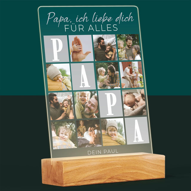 Fotocollage: Papa Ich Liebe Dich Für Alles - Acrylglasbild | DE