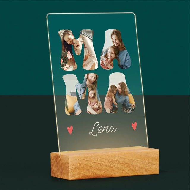 Buchstaben-Collage: Mama Name - Druck Auf Acrylglas