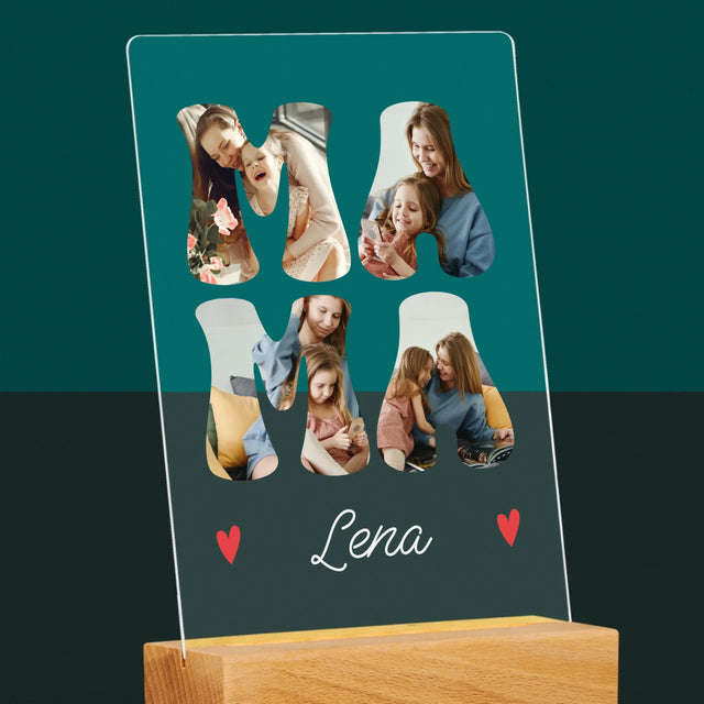 Buchstaben-Collage: Mama Name - Druck Auf Acrylglas