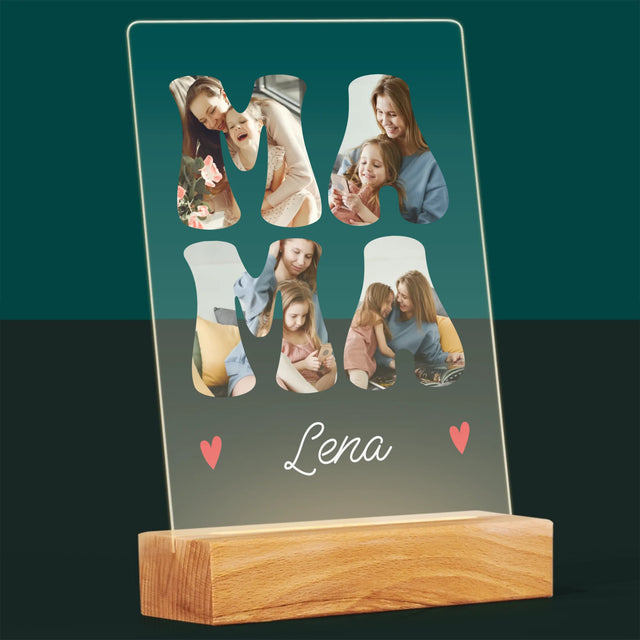Buchstaben-Collage: Mama Name - Druck Auf Acrylglas