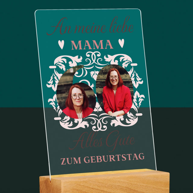Buchstaben-Collage: An Meine Liebe Mama Zum 60. Geburtstag - Druck Auf Acrylglas