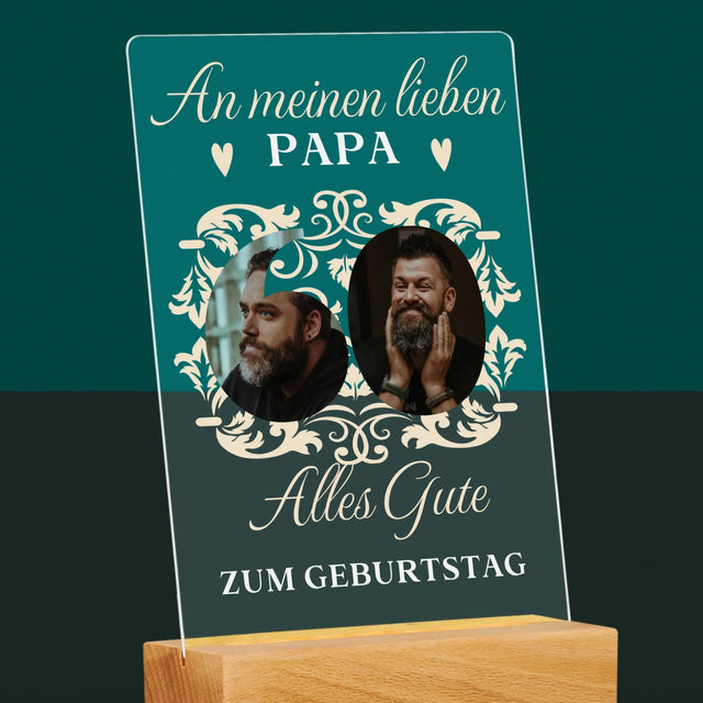 Buchstaben-Collage: An Meinen Lieben Papa Zum 60. Geburtstag - Druck Auf Acrylglas